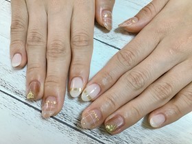 		ジェル。チェックネイル。