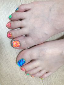 		フット。アニマル柄。