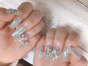 		ジェル。埋め尽くしネイル。