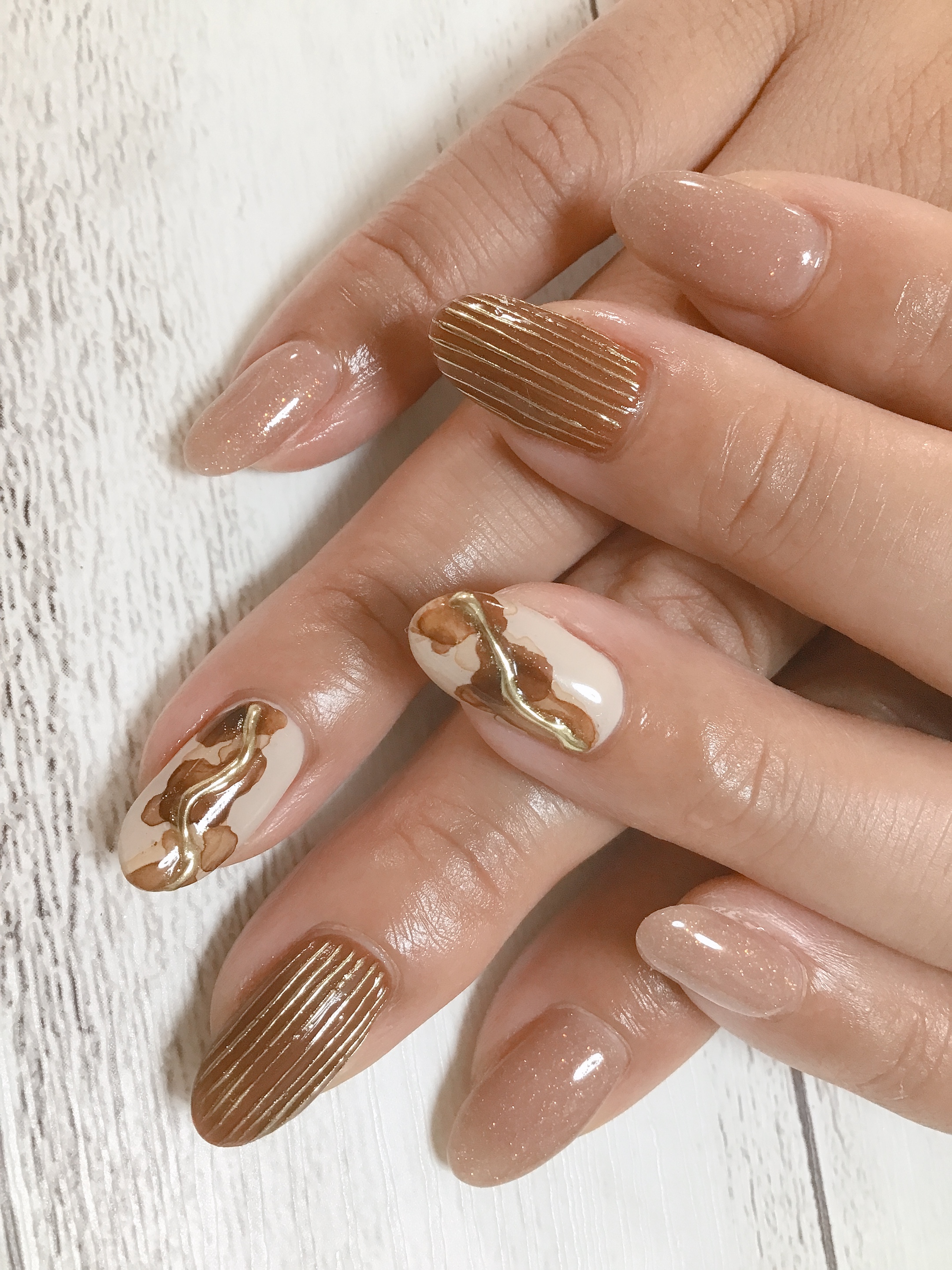 ジェル。秋ニュアンス。